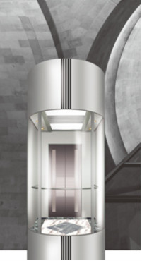 6 ব্যক্তি 13 তলা এলিভেটর 1000KG 1.75m/s 360 ফ্রি ভিউ