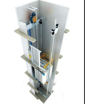 7 ইঞ্চি স্ক্রীন MRL এলিভেটর 4 ব্যক্তি 400KG MRL ট্র্যাকশন লিফট